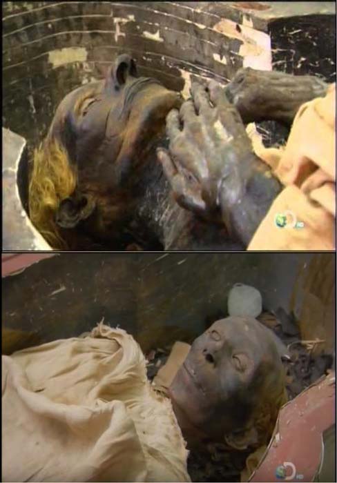 The mummies of Yuya and Tuya.