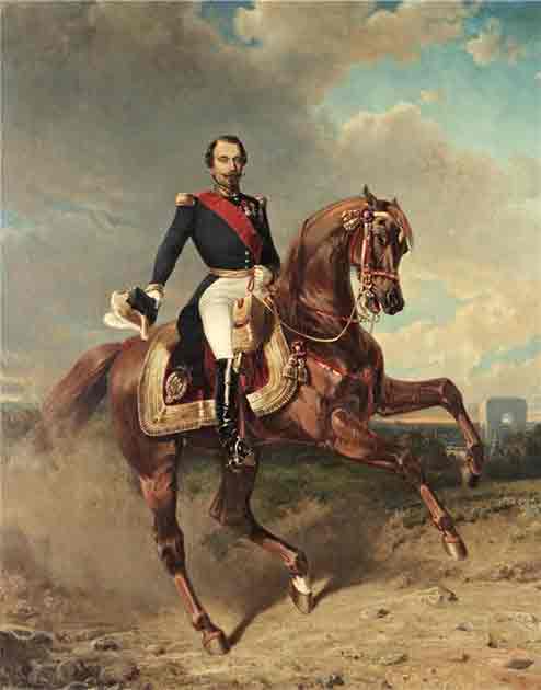 Napoleon III, the nephew of Napoleon Bonaparte, by Carl Frederik Kiörboe. (Public domain)
