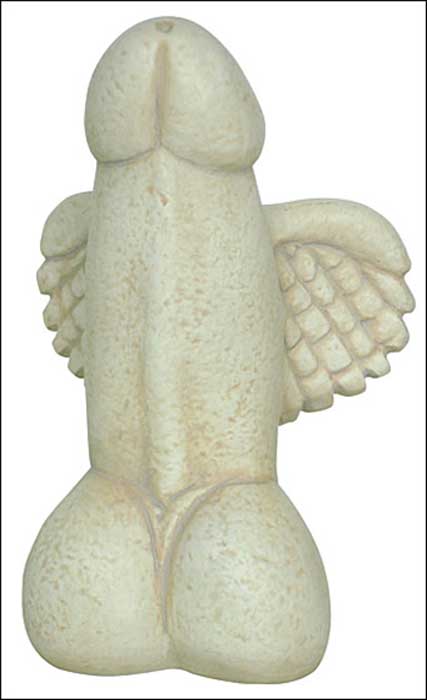 El símbolo del pájaro fálico, que se encuentra en el templo de Dionisio en la isla de Delos, Grecia