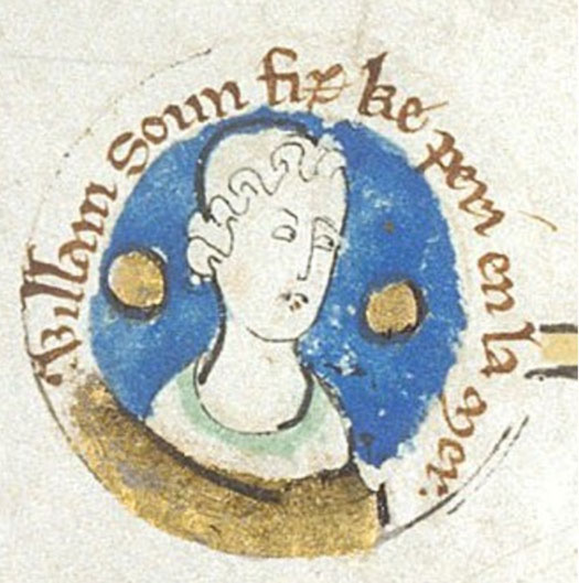 Illustrated portrait of William Adelin, son of King Henry I of England. 