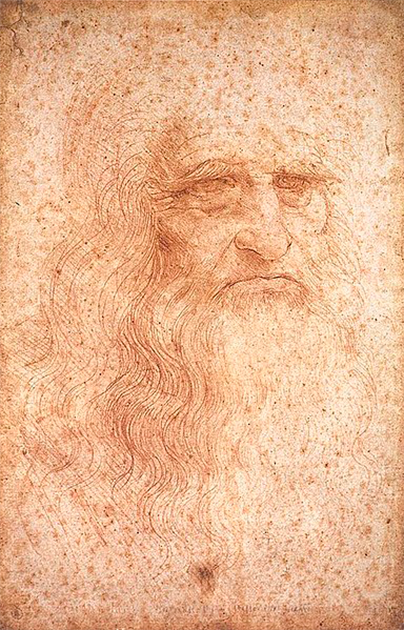 Un supuesto autorretrato de Leonardo da Vinci (circa 1510) (dominio público)