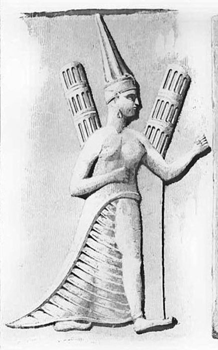 Šauška, la principal diosa hurrita del amor y la guerra, también fue venerada por los hititas y por esta razón se la representa en el raro brazalete hitita de la Edad del Bronce descubierto recientemente. (Charles Texier / Dominio público)
