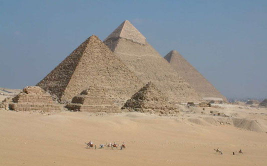 The Giza pyramids