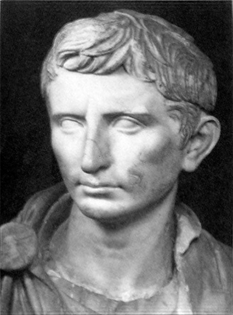 A reconstructed statue of Augustus Caesar, dated circa 30 BC (Public Domain)