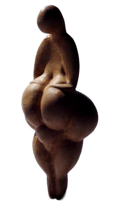A replica of the Gravettian Venus of Lespugue. The Gravettians produced a large number of Venus figurines. (Locutus Borg / Public domain)