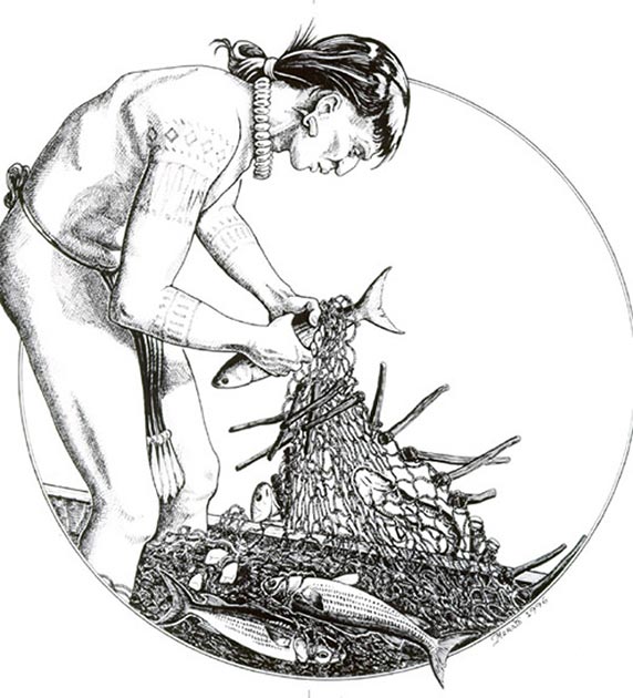 The researchers documented an intensification in fishing over time, especially for mullet. (Florida Museum / Merald Clark)