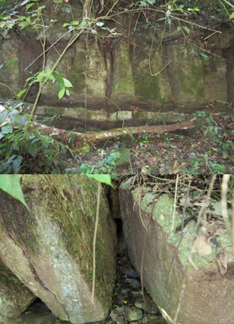 Photos of the strange rock structure.