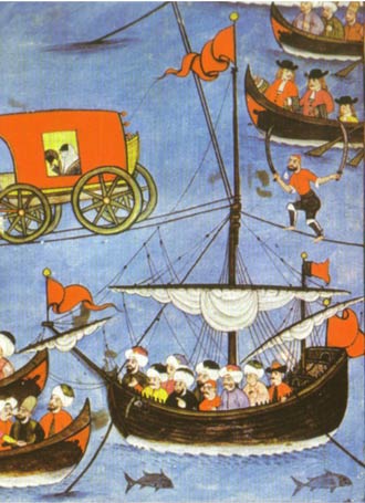 A saique ship resembling the style seen in the Ottoman Wreck