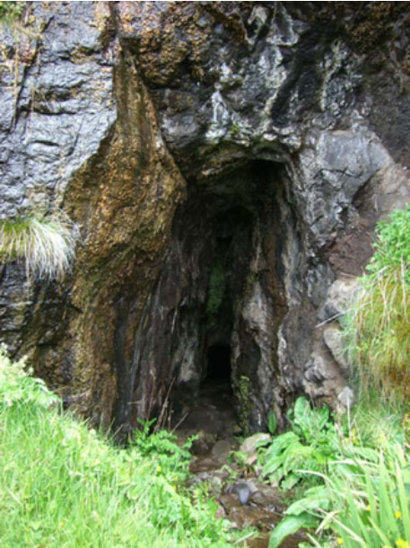 The scene of the crime: The entrance to the cave on Eigg where the Macdonalds clan bones were found.