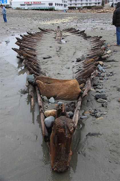The shipwreck on Short Sands Beach, York, Maine, USA. (Gerry Runte)