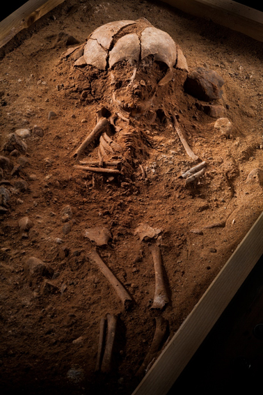 The six-month-old infant that was buried 8,400 years ago.