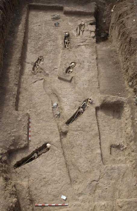 Part of the slave cemetery discovered in Santa María de Guía, Gran Canaria.