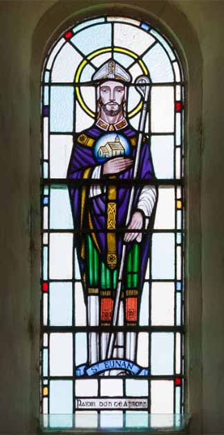 St Adomnán depicted on stained glass window. (Andreas F. Borchert/CC BY-SA 3.0)