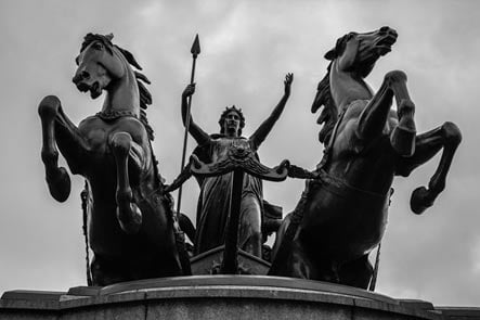The statue of Boudicca, Queen of the Iceni