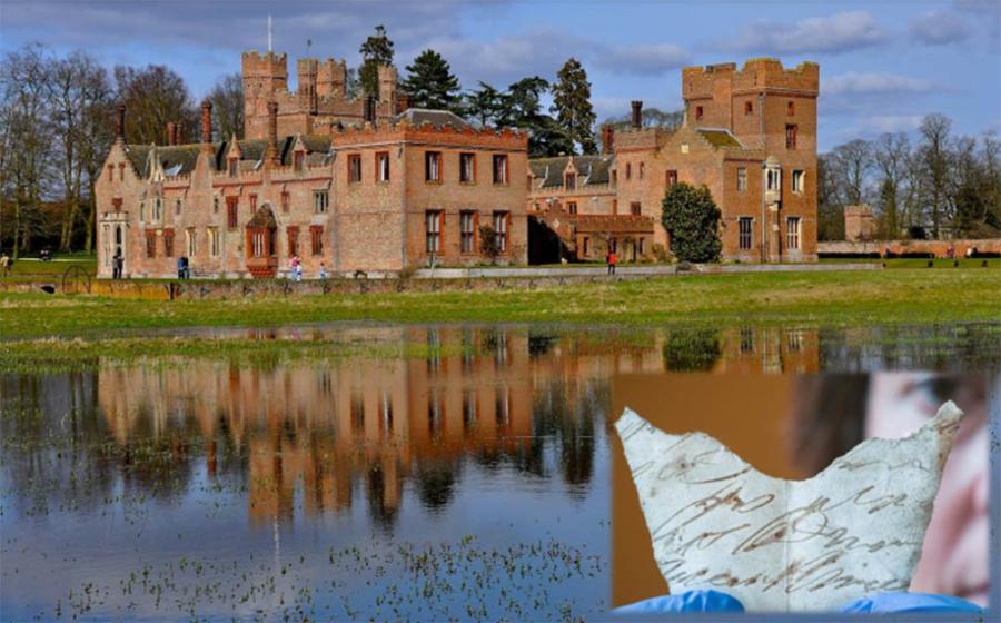Oxburgh Hall where the trove of 15th century treasures were recently discovered in the attic. Source: Martin Pettitt / CC BY-SA 2.0