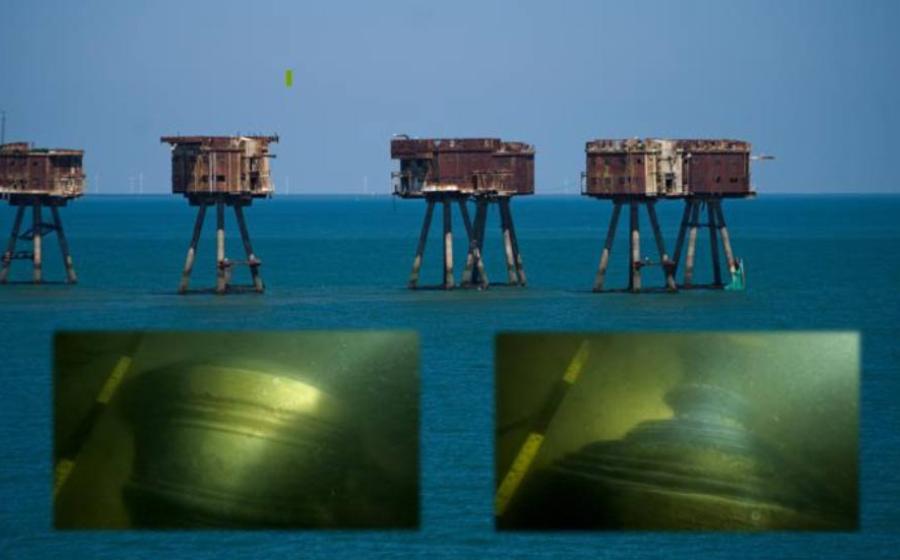 20th century forts in the Thames Estuary, UK. Inset; the London cannon Source: remipiotrowski/Adobe Stock