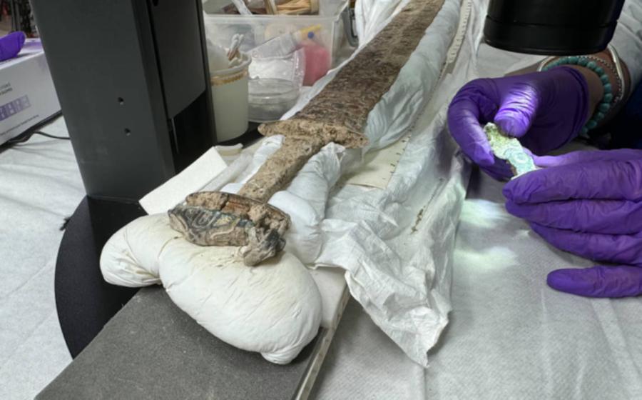 The sixth-century sword unearthed in an Anglo-Saxon cemetery near Canterbury, Kent