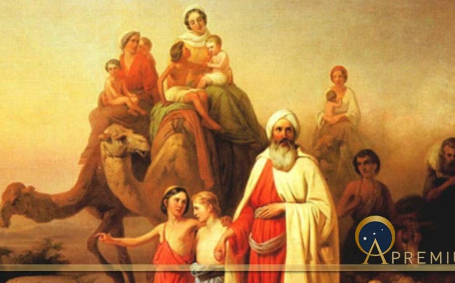 Abraham's Journey from Ur to Canaan by József Molnár (1850)        
