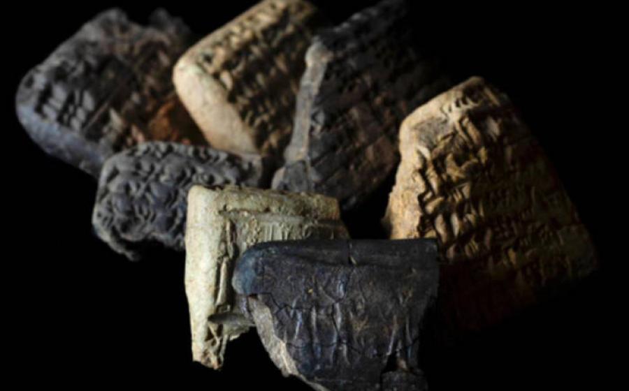 Cuneiform tablets discovered at Accana Mound in the Reyhanli district of Hatay, Turkey. 