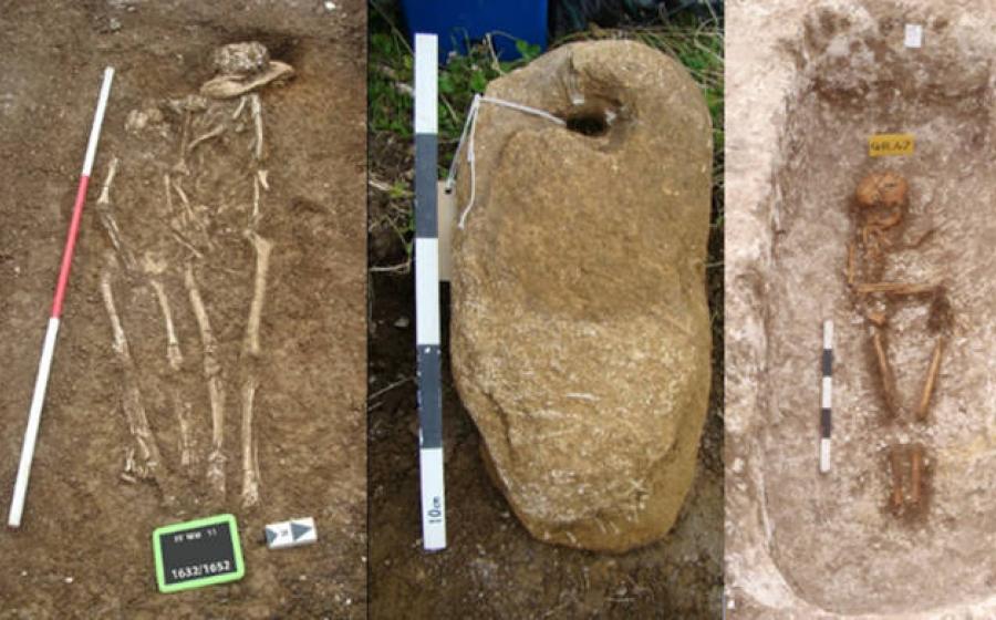 Skeltoons from the burials studies at Updown and Worth Matravers cemetries. 