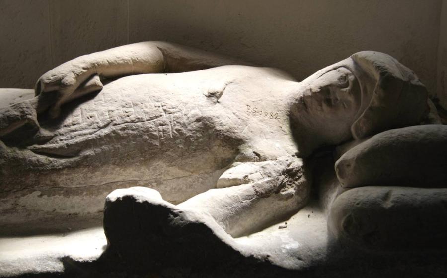 One of the giants in St Mary's church, Aldworth