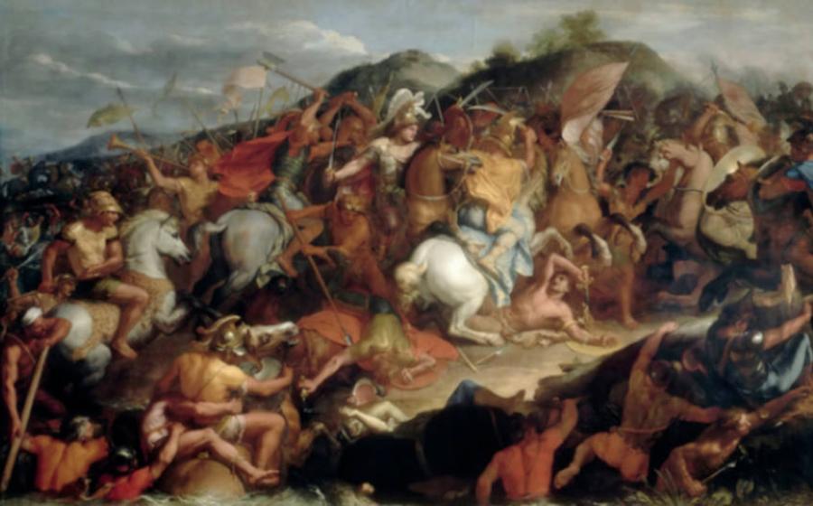 Portrait of the Battle of the Granicus, painted by Charles Le Brun in 1664-65. 