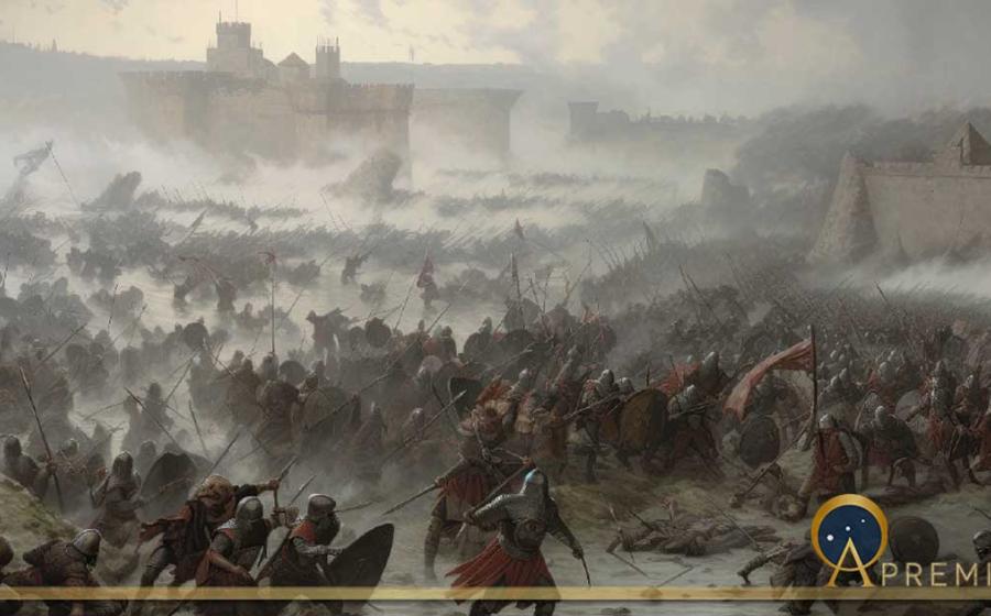 A Medieval Mass Battle ( AIGen/ Adobe Stock)