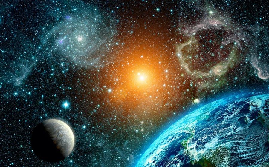 Ancient Greek astronomy has baffled experts for centuries – how did they know what they knew so long ago? These four discoveries epitomize this. Pictured: view of the Earth, Moon and Sun from the space elements (original image from NASA). Source: vovan / Adobe stock