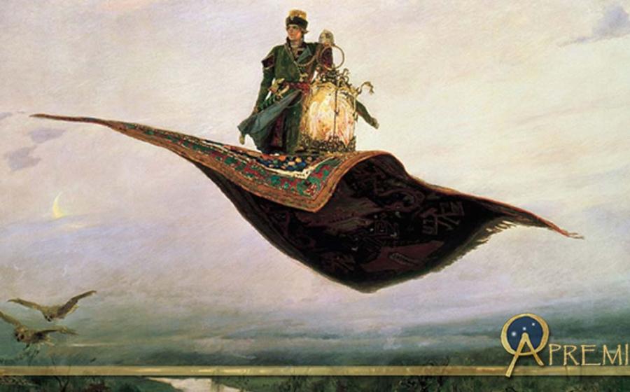  The Flying Carpet, a depiction of the hero of Russian folklore, Ivan Tsarevich 1880 by Viktor Vasnetsov 