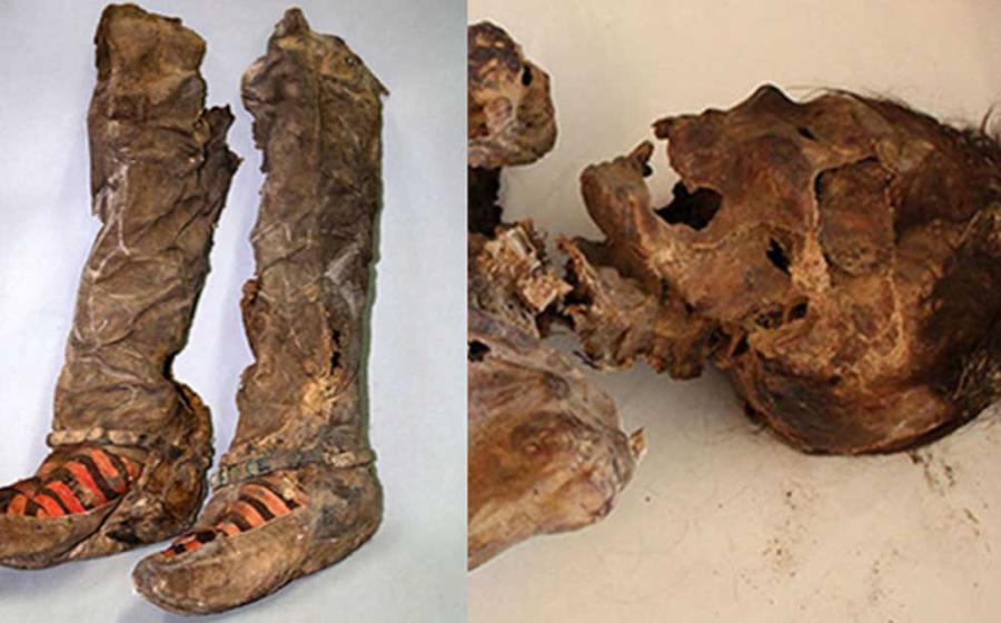 The 'Adidas mummy' and her famous shoes, Mongolia.