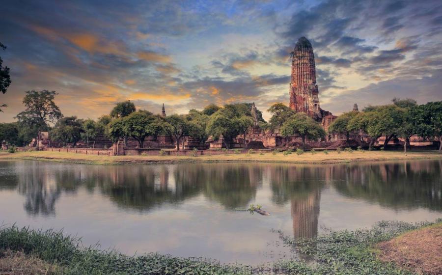 A view of the Ancient Pagoda in the Ayuthaya World Heritage park.
