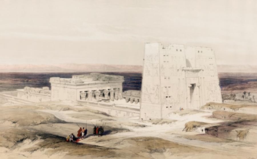 Temple of Edfu illustration by artist David Roberts. 