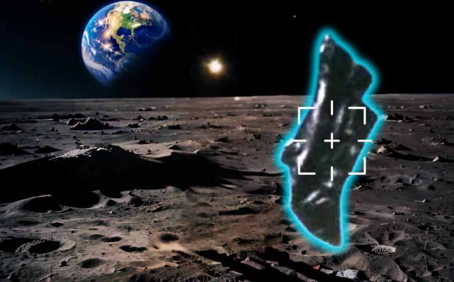 The Black Knight Satellite, image produced by author.