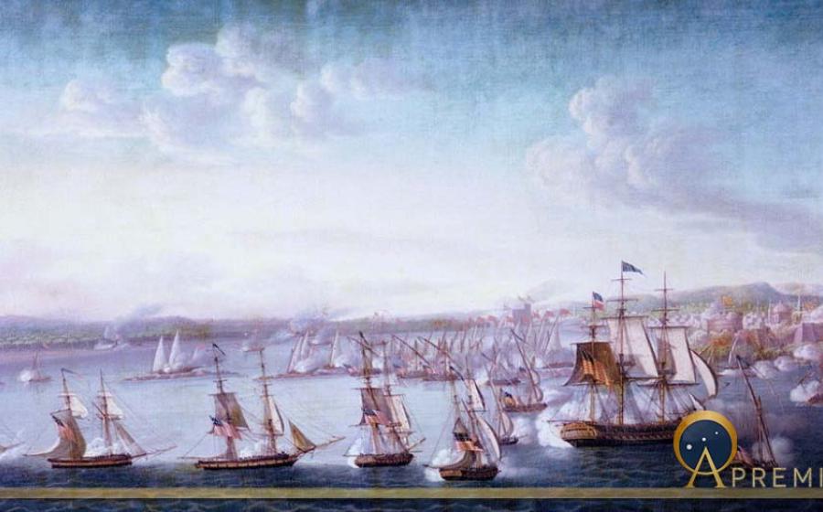 The bombardment of Tripoli on 3 August 1804, by Michele Felice Cornè (Public Domain)