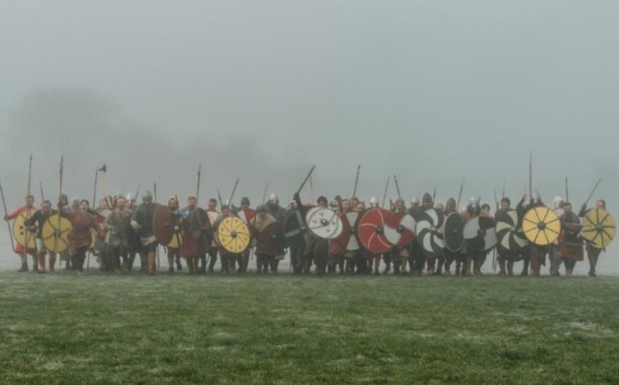 Viking charge, representative of the Battle of Ashdown.