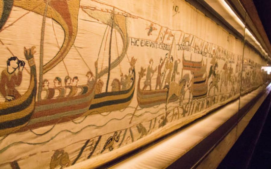 The Bayeux Tapestry, in Bayeux, Normandy. 
