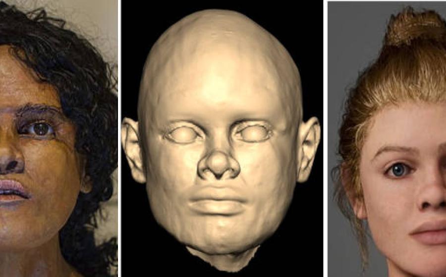 Changing skin color of Beachy Head Woman, based on new DNA evidence.