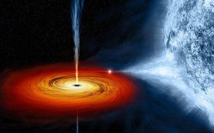 NASA artist’s depiction of the Black hole Cygnus X-1.