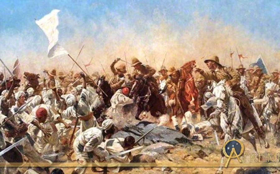 Charge of the 21th lancers at Ondurman. William Barnes Wollen (1857-1936) 