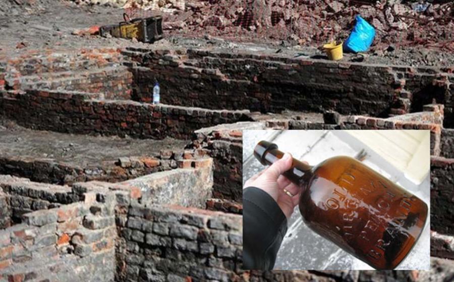 Intact Brandy Bottles and 200-Year-Old Pub Discovered Under Building Site in Manchester