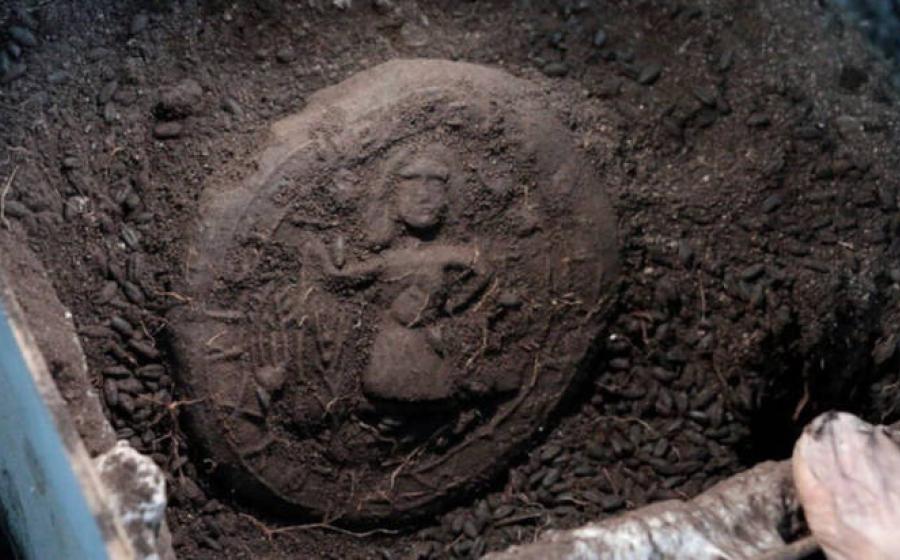 1,300-year-old bread loaf bears the unique depiction of Christ as a 'farmer' or 'sower'.