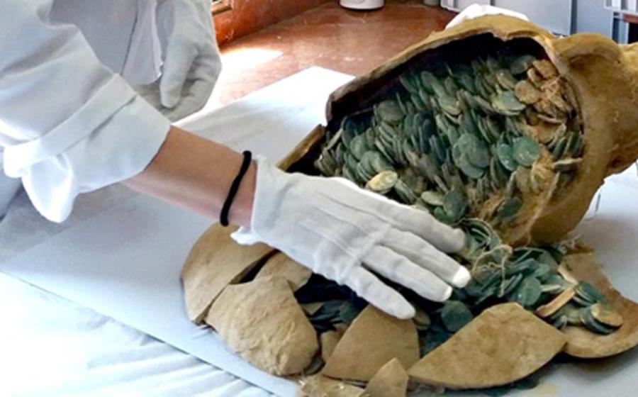 600 Kilos of 4th Century Roman Bronze Coins Discovered in Spain