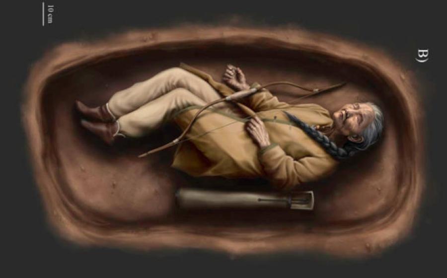 Illustration of the burial in Hungary