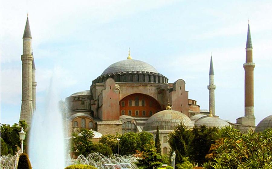 The Hagia Sophia, an iconic work of architecture that housed many iconic works of art.  