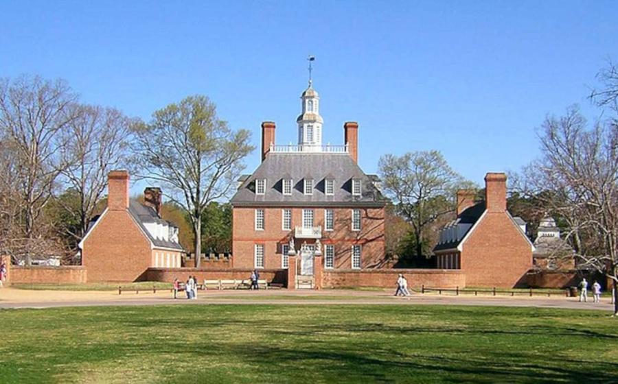 Restored Governor’s Palace at Colonial Williamsburg, Virginia.