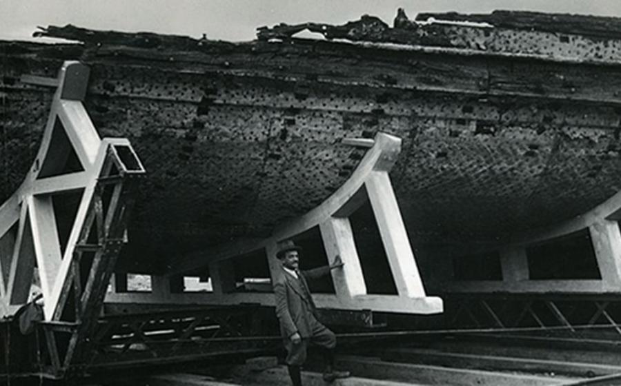 The Nave of one of the salvaged Nemi Ships, Milan Museum of Science and Technology 