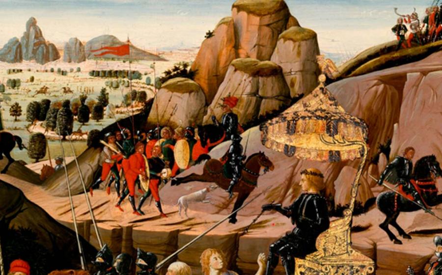 Detail of the Triumph of Camillus (cropped) by Biagio d'Antonio c. 1470/1475. Source: Public domain By Marc Hyden