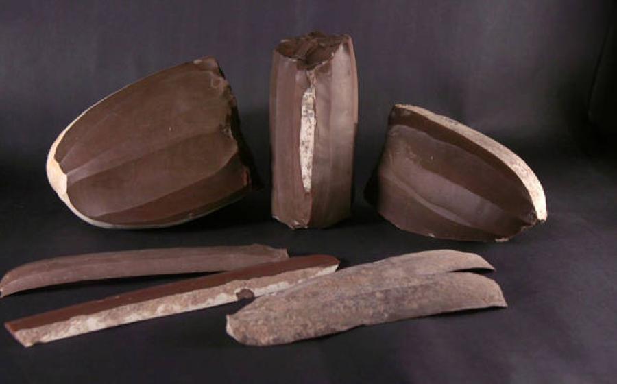 Flint blades and cores discovered at the 5,500-year-old workshop.