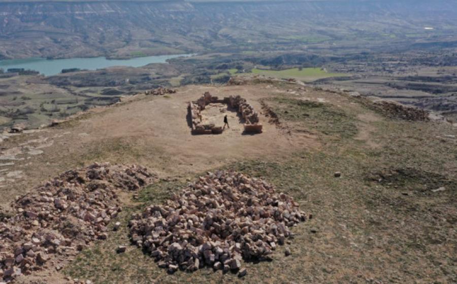 The religious building at the summit of Meryem Ana Mountain.