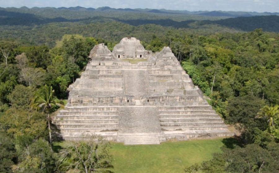 Caana, the central architectural complex at Caracol, Belize.
